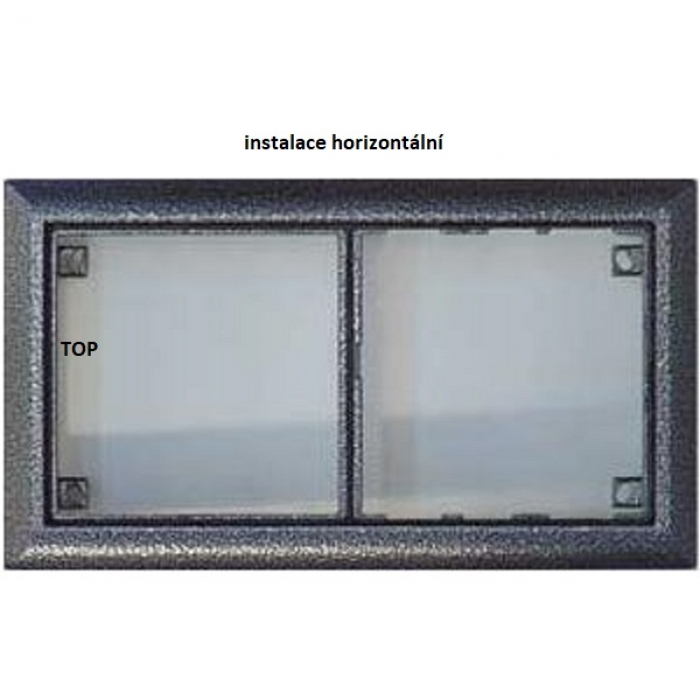 Rám montážní KARAT dva moduly barva antika stříbrná