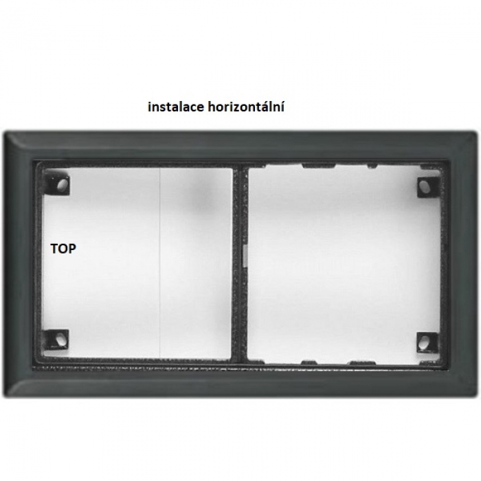 Rám montážní KARAT dva moduly barva černá
