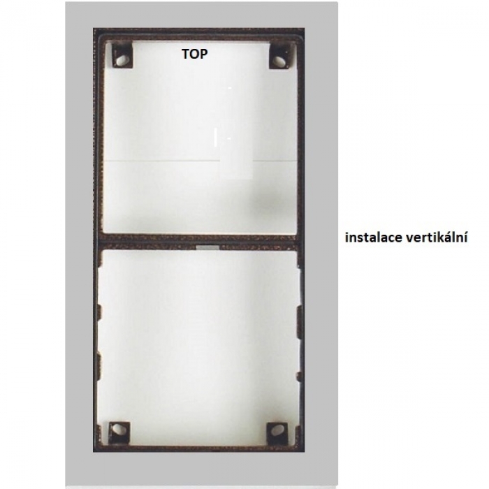 Rám montážní KARAT dva moduly sestava, barva nerez