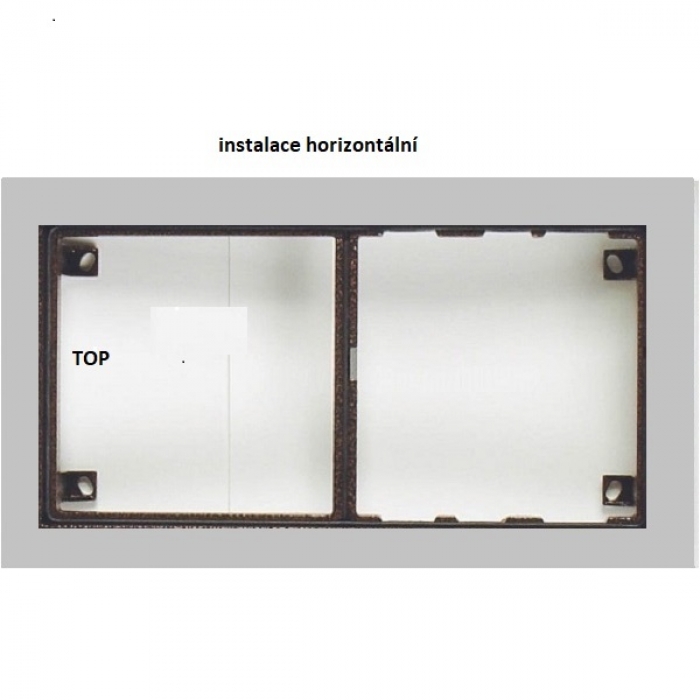 Rám montážní KARAT dva moduly sestava, barva nerez