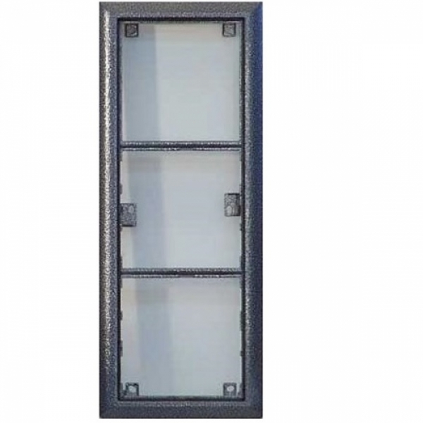 Rám montážní KARAT tři moduly barva antika stříbrná