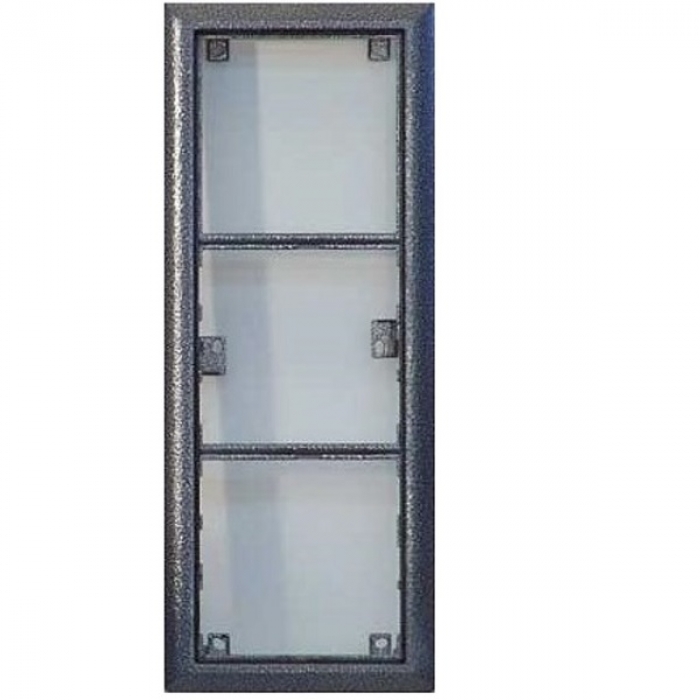 Rám montážní KARAT tři moduly barva antika stříbrná