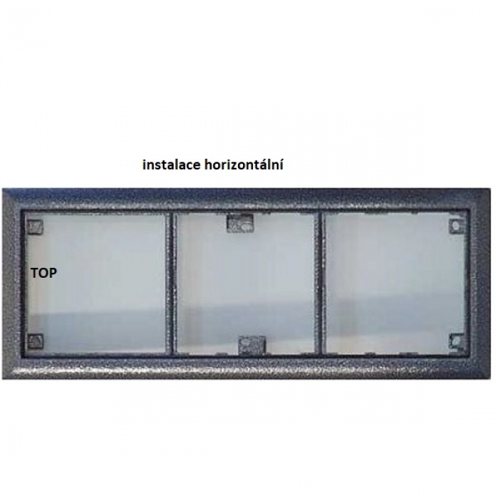 Rám montážní KARAT tři moduly barva antika stříbrná