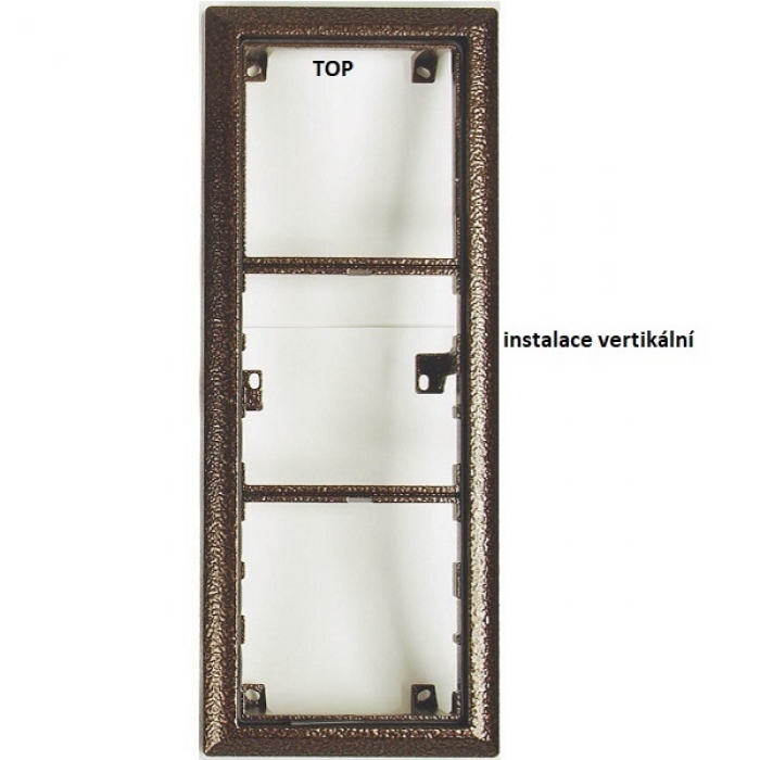 Rám montážní KARAT tři moduly barva antika měděná