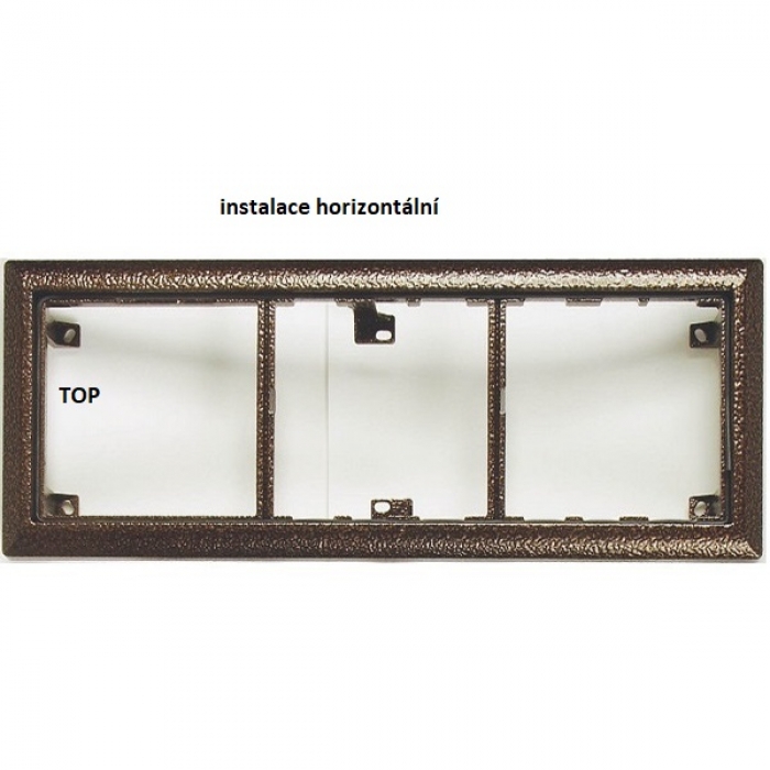 Rám montážní KARAT tři moduly barva antika měděná
