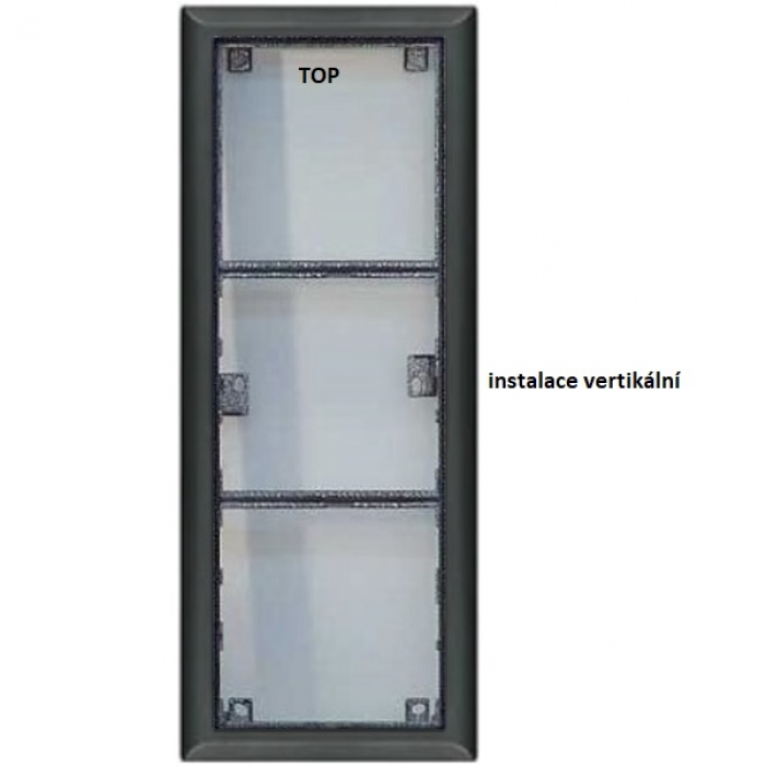 Rám montážní KARAT tři moduly barva černá