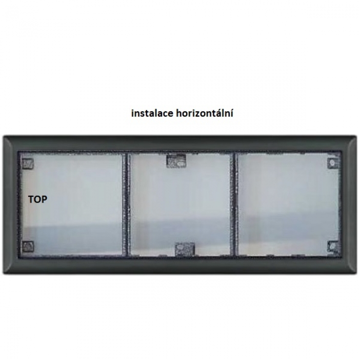 Rám montážní KARAT tři moduly barva černá