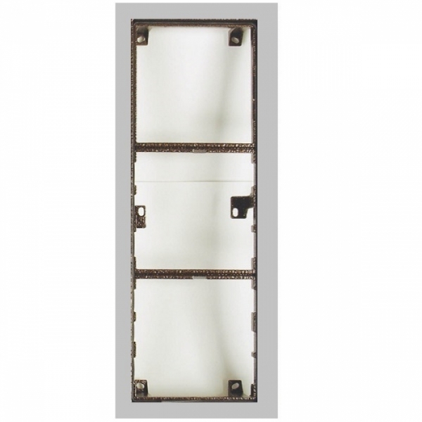 Rám montážní KARAT tři moduly sestava barva nerez