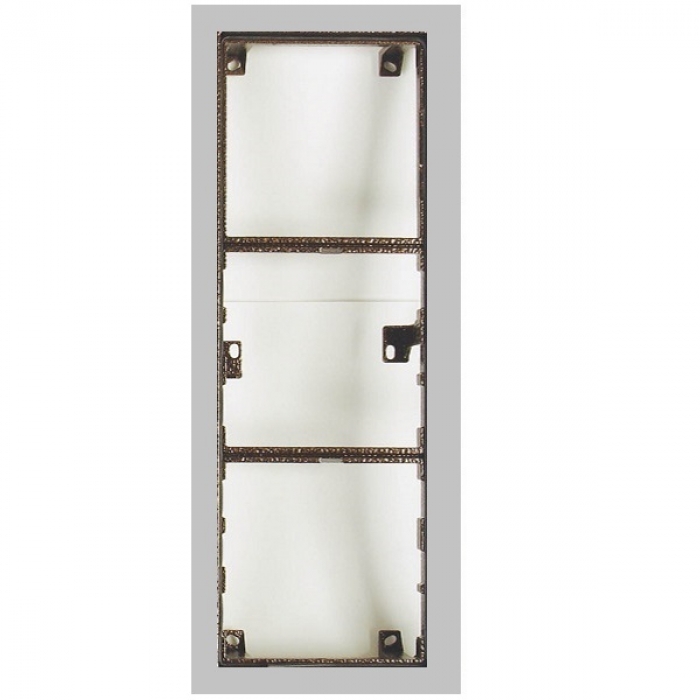 Rám montážní KARAT tři moduly sestava barva nerez