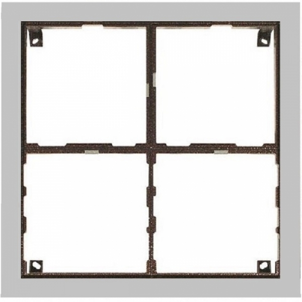 Rám montážní KARAT čtyři moduly sestava barva nerez