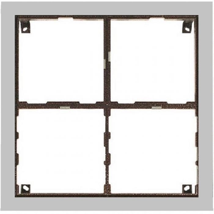 Rám montážní KARAT čtyři moduly sestava barva nerez