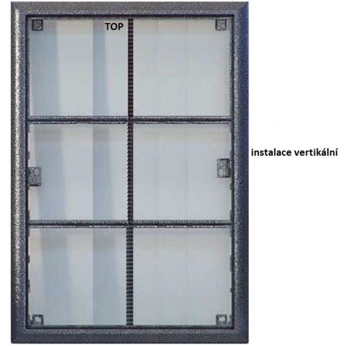Rám montážní KARAT šest modulů barva antika stříbrná