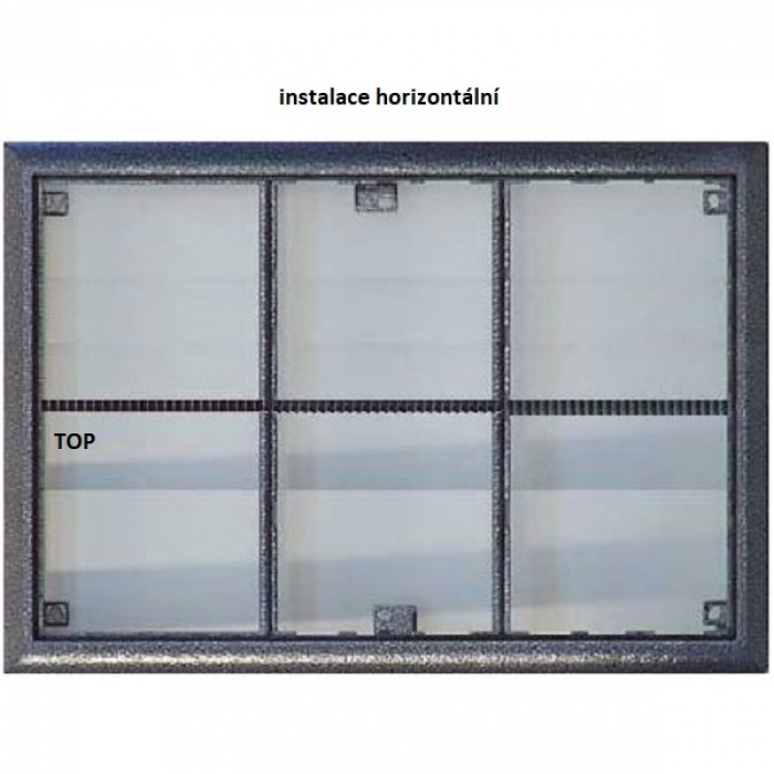 Rám montážní KARAT šest modulů barva antika stříbrná