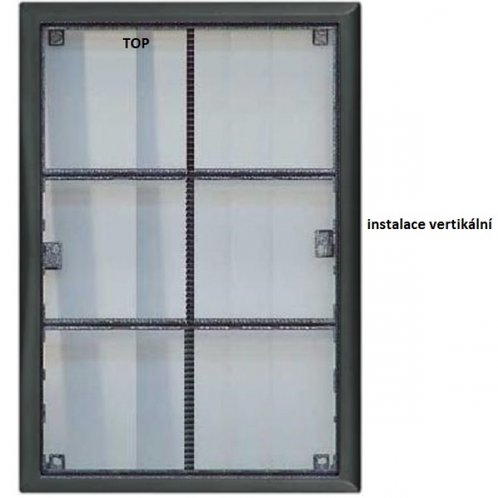 Rám montážní KARAT šest modulů barva černá