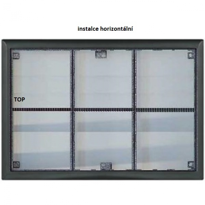 Rám montážní KARAT šest modulů barva černá