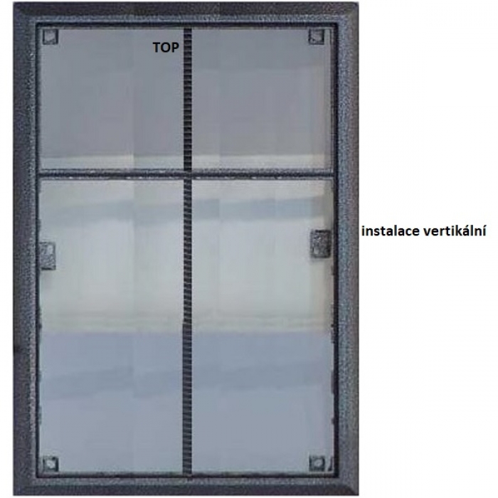 Rám montážní KARAT šest modulů 2 moduly a 4 moduly jmenovník barva antika stříbrná