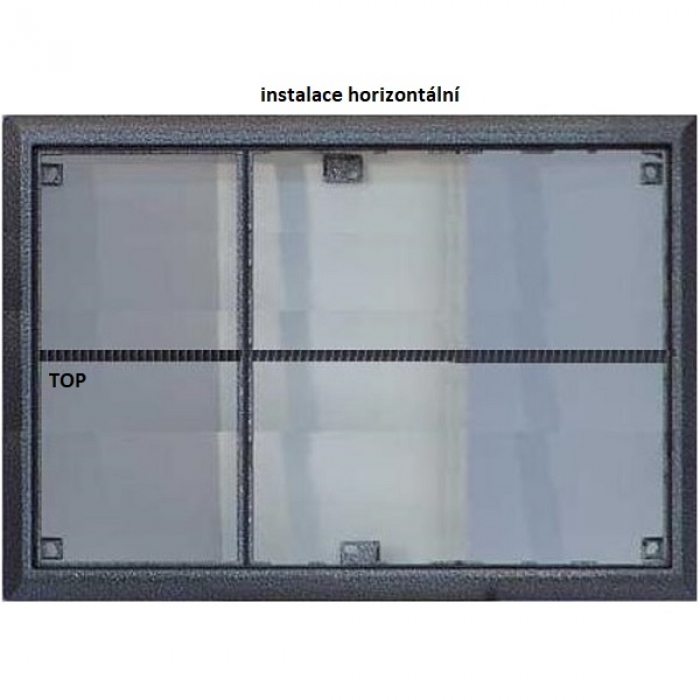 Rám montážní KARAT šest modulů 2 moduly a 4 moduly jmenovník barva antika stříbrná