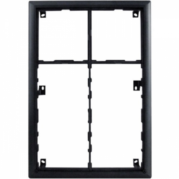 Rám montážní KARAT šest modulů 2 moduly a 4 moduly jmenovník barva černá
