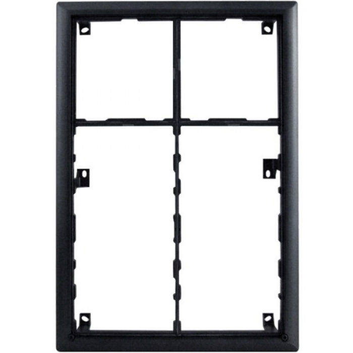 Rám montážní KARAT šest modulů 2 moduly a 4 moduly jmenovník barva černá