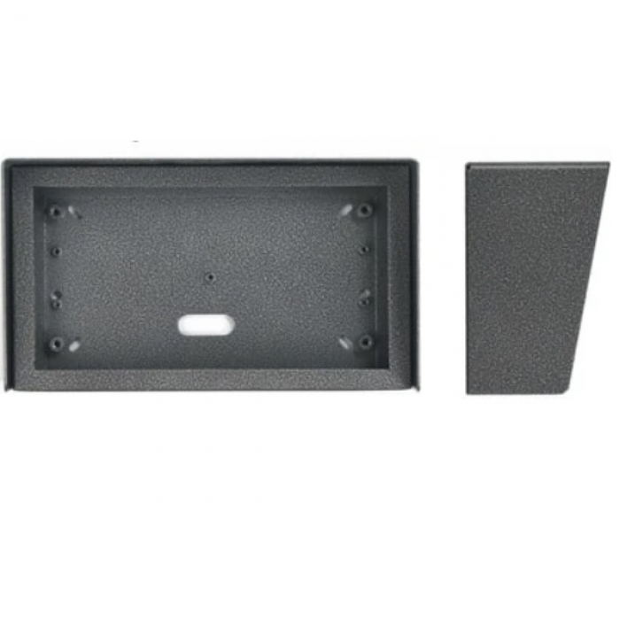 Stříška nad omítku s montážní krabicí KARAT dva moduly horizontální barva antika stříbrná