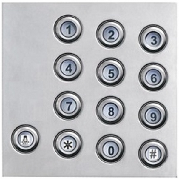 Kódový zámek KARAT domácí telefony 4+n 256 kódů, barva inox nerez