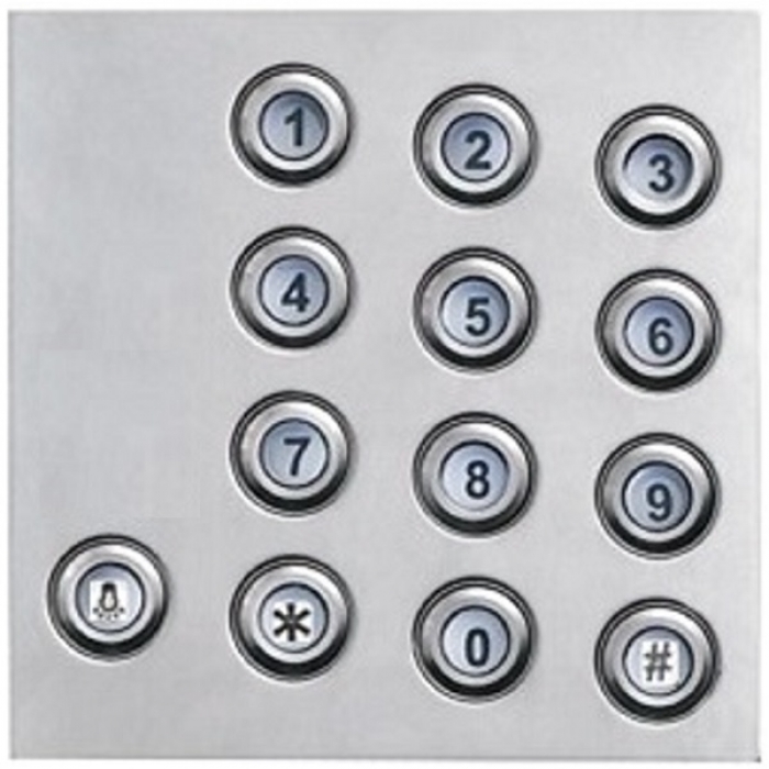 Kódový zámek KARAT domácí telefony 4+n 256 kódů, barva inox nerez