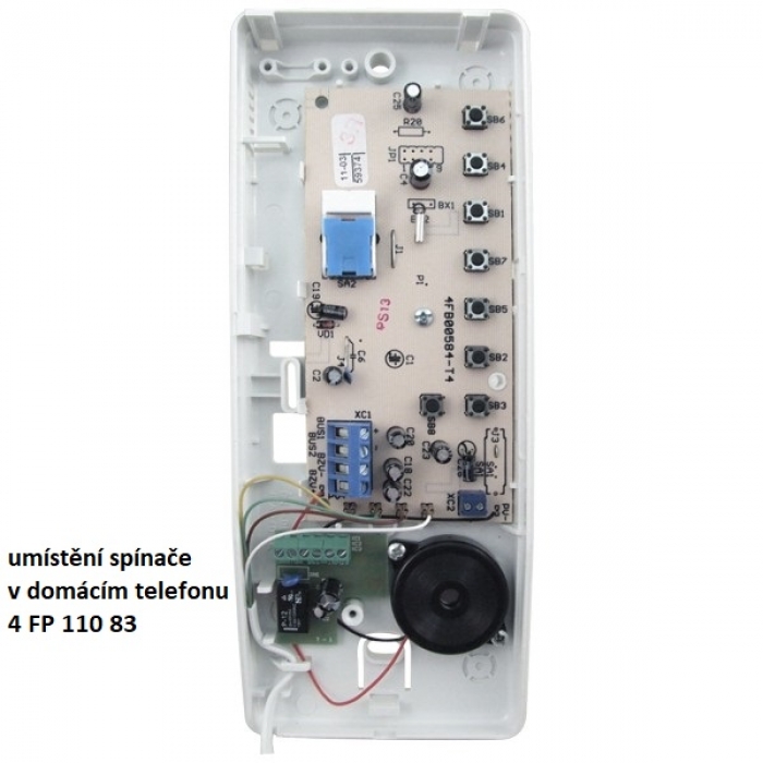 Spínač bezdrátového zvonku 2-BUS telefony a videotelefony