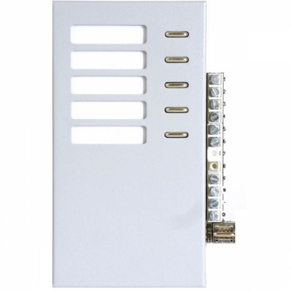 Tlačítka domovní telefony TESLA 4+n TT 85 pět tlačítek, tlačítko pro osvětlení jmenovek