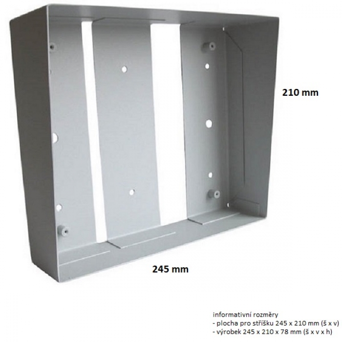 Stříška nad omítku domovní telefony TESLA 4+n TT 85 dva moduly