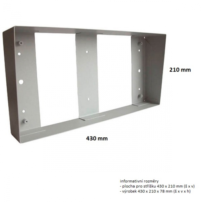Stříška nad omítku domovní telefony TESLA 4+n TT 85 ctyři moduly